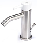 Rubinetto Miscelatore Monocomando Bidet in Acciaio Inox Maniglia Neve-1