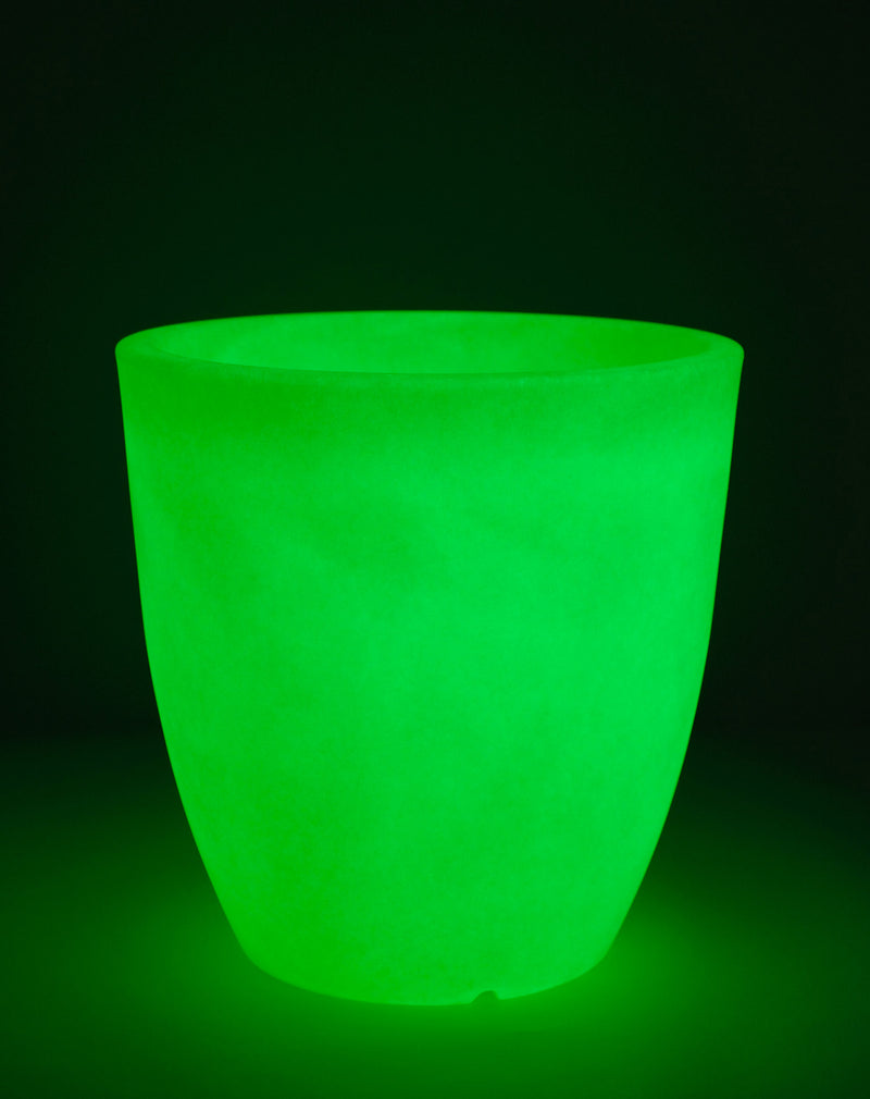 Vaso Ø40x40cm in Polietilene Vanossi Orione Alto Verde Fluo-2