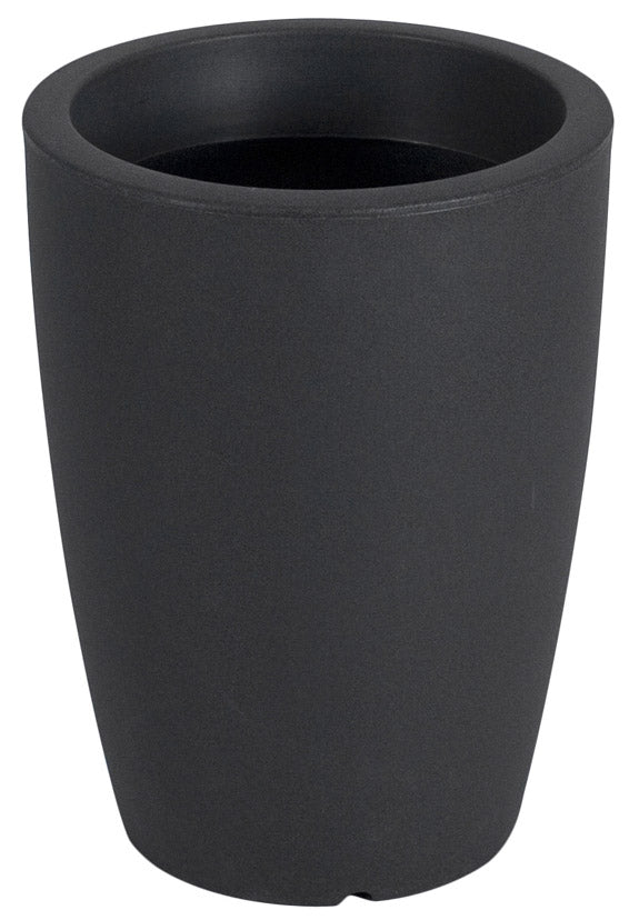 Vaso Ø50x36cm in Polietilene Vanossi Hydra Tondo Antracite Nero-1