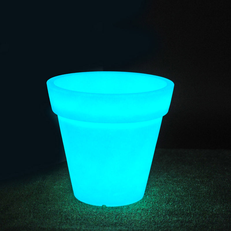 Vaso Ø50x46cm in Polietilene Vanossi Pegasus Bianco Fluo-2