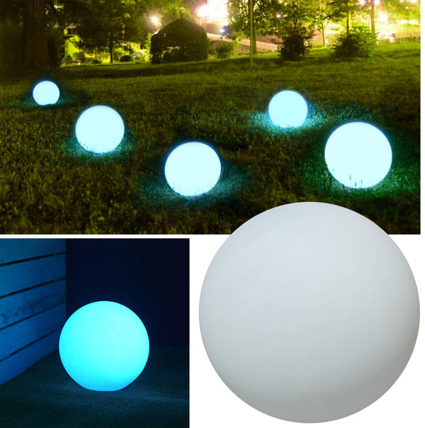 Sphère de Jardin Lumineuse en Polyéthylène Vanossi Sirio Blanc Fluo Différentes Tailles acquista