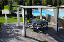 Tavolo da Giardino 140x140 cm in Acciaio RD Italia Dorio Antracite-3