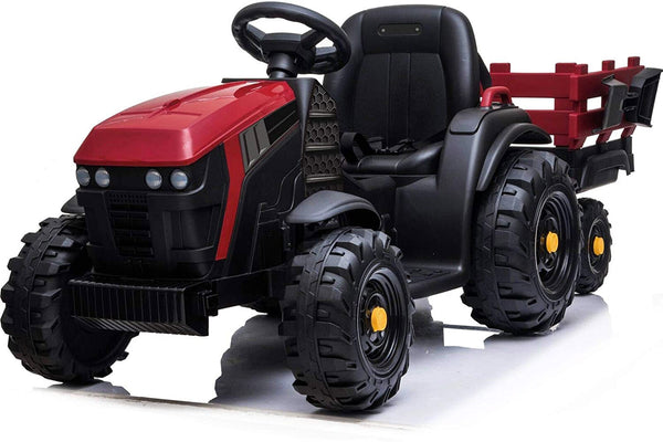 Tracteur électrique pour enfants 12V avec remorque rouge Happy Kids prezzo