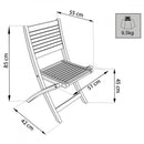 Sedia Mirage Pieghevole 42x51x85 h cm in Legno Marrone-9