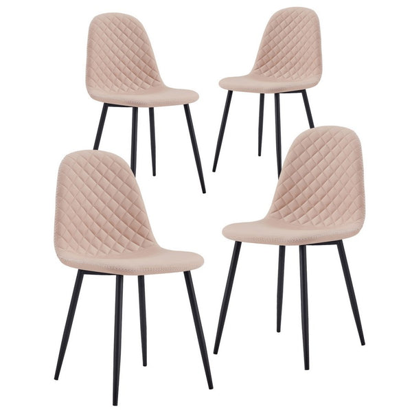 Lot de 4 chaises 43x42x86 cm en simili cuir Bella Sabbia sconto