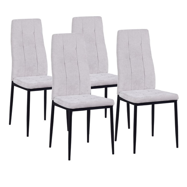 Lot de 4 chaises 42x52x98 cm en tissu Milano gris clair acquista