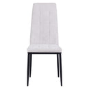 Set 4 Sedie 42x52x98 cm in Tessuto Milano Grigio Chiaro-3