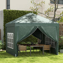 Gazebo Pieghevole 3x3m in Acciaio e tessuto Oxford Verde-2