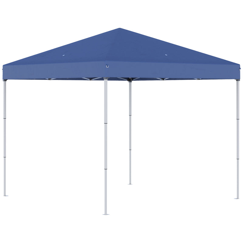 Gazebo Pieghevole da Giardino 2,45x2,45x2,45m in Acciaio e Tessuto Oxford Blu-1