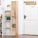 Mobile Ingresso 38,6x37x180 cm in Truciolato e MDF Bianco-7