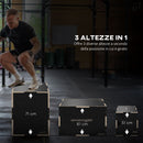 Box Jump Pliometrico a 3 Altezze 61-51-41 cm in Legno Antiscivolo Nero-4