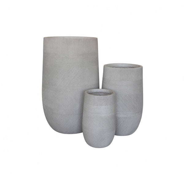 Set de 3 Vases Bleuet en Fibre synthétique Beige prezzo