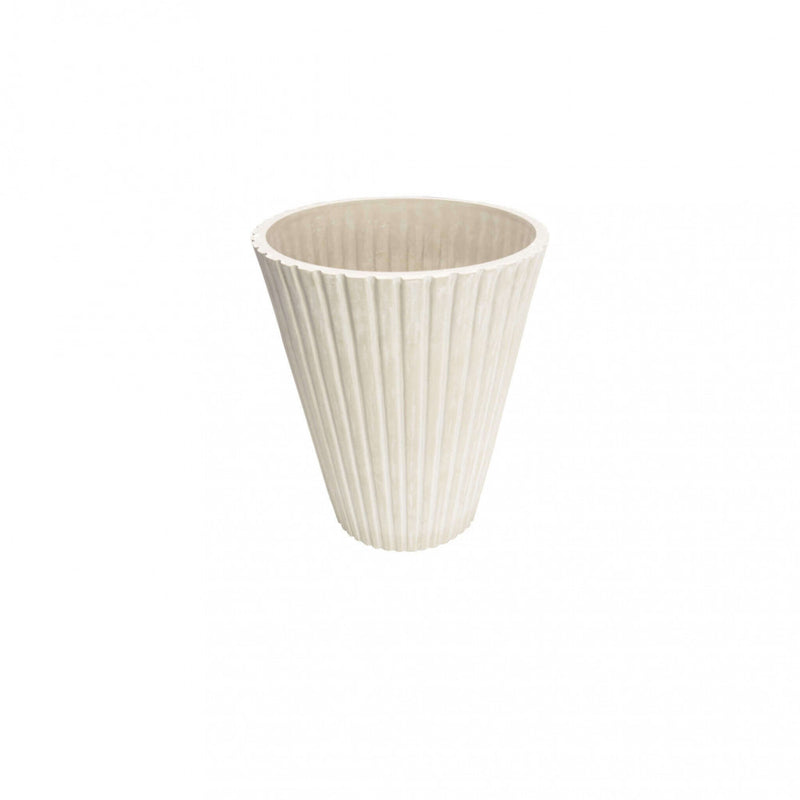 Vaso Piccolo Iris Ø19x22 cm in Fibra sintetica Bianco-1