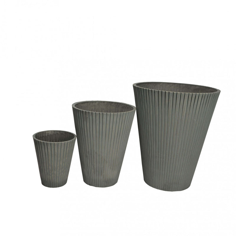 Vaso Grande Iris Ø39x46 cm in Fibra sintetica Antracite-3