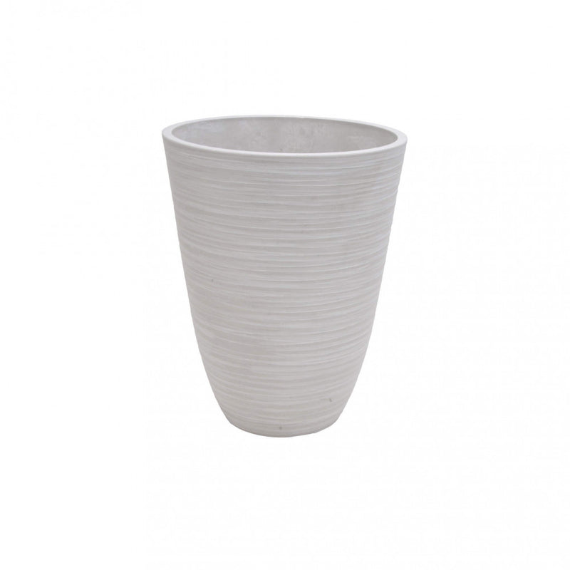 Vaso Grande Anemone Ø39x46 cm in Fibra sintetica Bianco-2