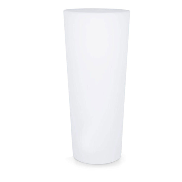 Vase Lumineux de Jardin Solaire Rond Auto-rechargeable Ø45x102 cm en Polyéthylène Blanc Sined Solar 102 prezzo