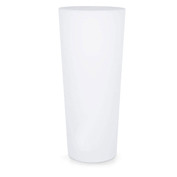Vaso Rotondo Luminoso da Giardino Solare Autoricaricabile 38x38x86 cm in Polietilene Sined Solar 86 Bianco prezzo