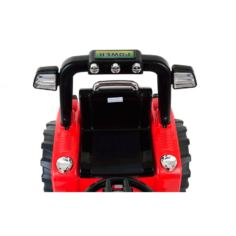 Trattore Elettrico per Bambini Ruspa con Pala Scavatrice 12V Rosso-6