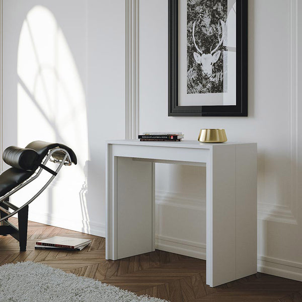 acquista Console Extensible Classique en Itamoby Rainbow Matt White Wood Différentes Tailles