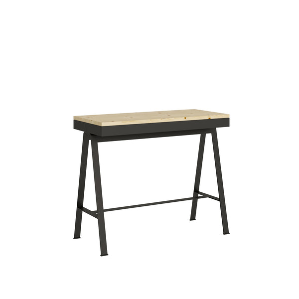 online Console Extensible en Bois et Fer H77x40x90/300cm Bureau Classique Evolution en Sapin