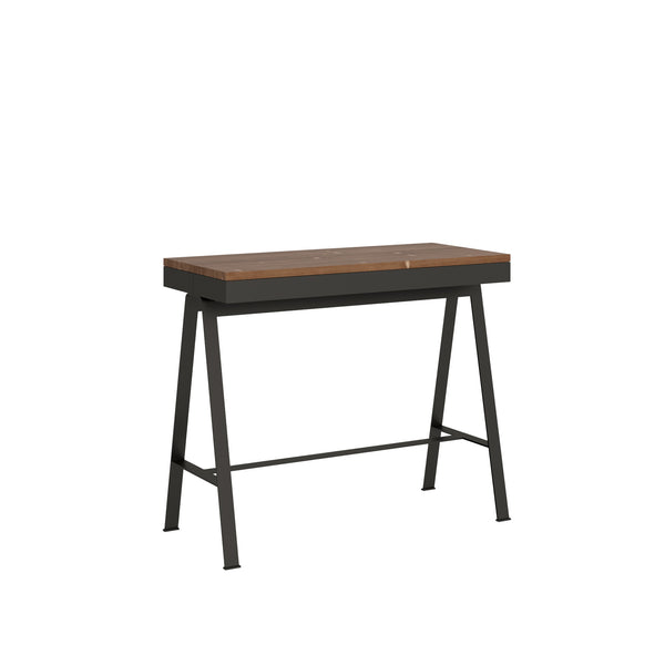 acquista Console Extensible en Bois et Fer H77x40x90/300cm Bureau Evolution Classique en Sapin Teinté