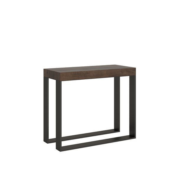 Console Extensible 90-196x40x77 cm en Mélamine Marron sconto