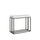 Console Extensible 90-196x40x77 cm en Mélamine Blanc