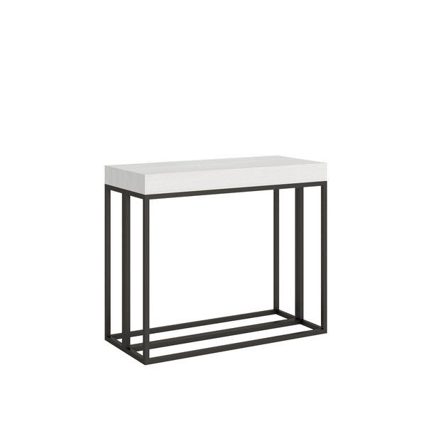 Console Extensible 90-196x40x77 cm en Mélamine Blanc online