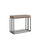 Console Extensible 90-196x40x77 cm en Mélamine Marron