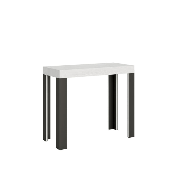 prezzo Console Extensible 90-300x40x77 cm en Mélamine Blanc