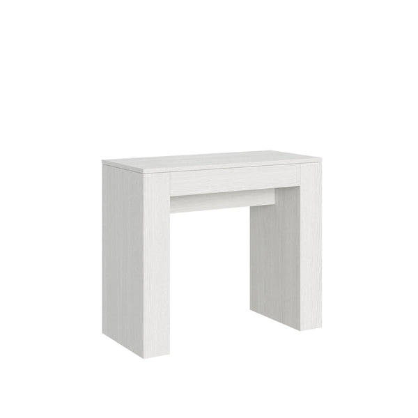 Consolle Allungabile 90-198x42x77 cm in Nobilitato Bianco sconto