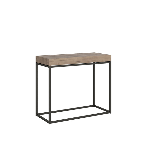 sconto Console Extensible en Bois et Fer H77x40x90/300cm Itamoby Nordica Pliante Chêne Premium