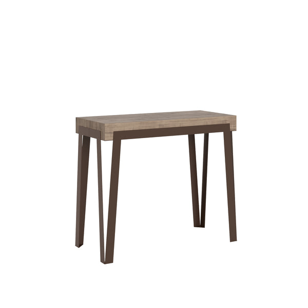 Console extensible en bois et fer H77x40x90/300cm Itamoby Rio Oak Rust Classic prezzo