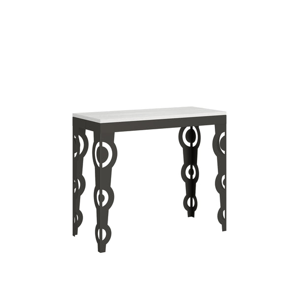 prezzo Console Extensible 90-300x40x77 cm en Mélamine Blanc