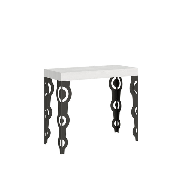 prezzo Console Extensible 90-300x40x77 cm en Mélamine Blanc