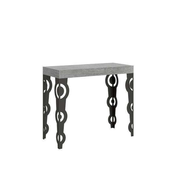 Console Extensible 90-196x40x77 cm en Mélamine Grise prezzo