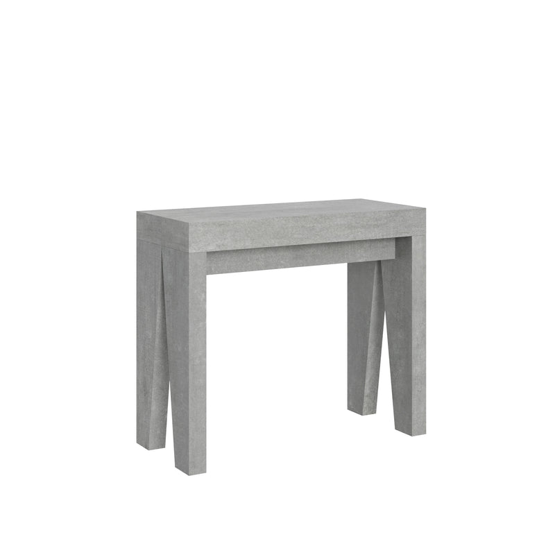 Consolle Allungabile 90-196x42x77 cm in Nobilitato Grigio-1