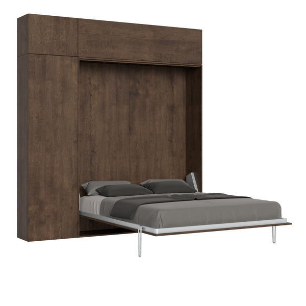 acquista Lit double escamotable peu encombrant Kentaro H250 cm marron