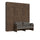 Lit double escamotable gain de place avec canapé Kentaro H250 cm marron