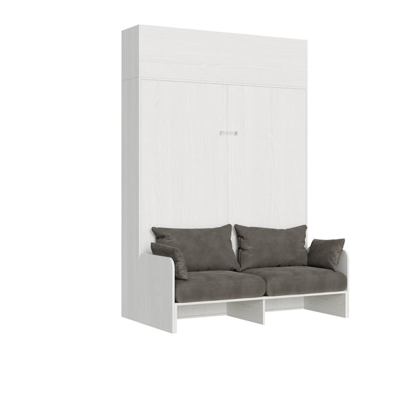 Lit double escamotable gain de place avec canapé Kentaro H250 cm blanc prezzo