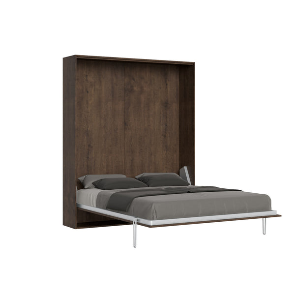 Lit double escamotable peu encombrant Kentaro H210 cm marron acquista