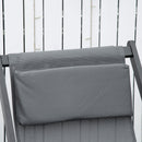 Set 2 Sedie Sdraio 96,5x58x91,5 cm in Alluminio Grigio-8