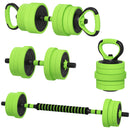 Set Pesi da Palestra 4 in 1 40 Kg Utilizzabili come Kettlebell Manubri e Bilancieri-1