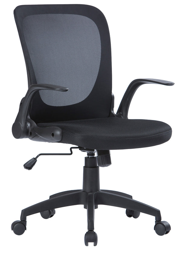 Chaise de bureau opérative en tissu noir Tosini Jackson online