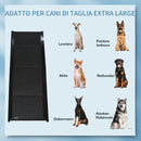 Rampa per Cani Pieghevole 158x43,5x2,5 cm in MDF e Alluminio Nero-4