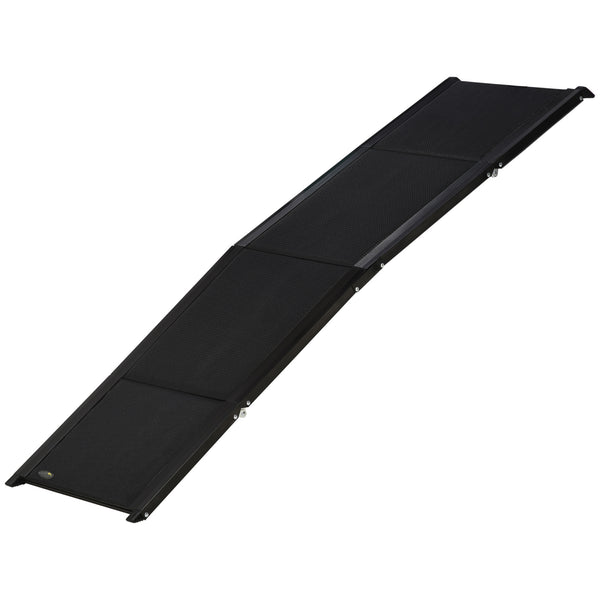 sconto Rampa per Cani Pieghevole 158x43,5x2,5 cm in MDF e Alluminio Nero