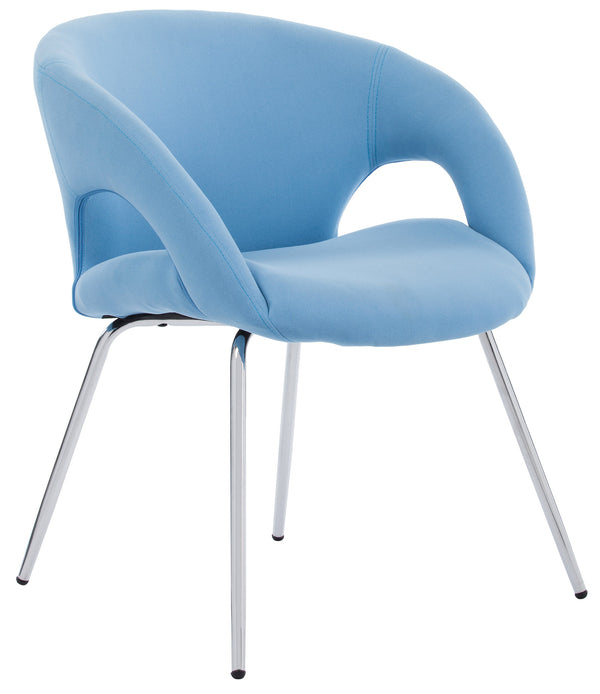 Chaise d'attente de bureau en tissu bleu Tosini Pensacola sconto