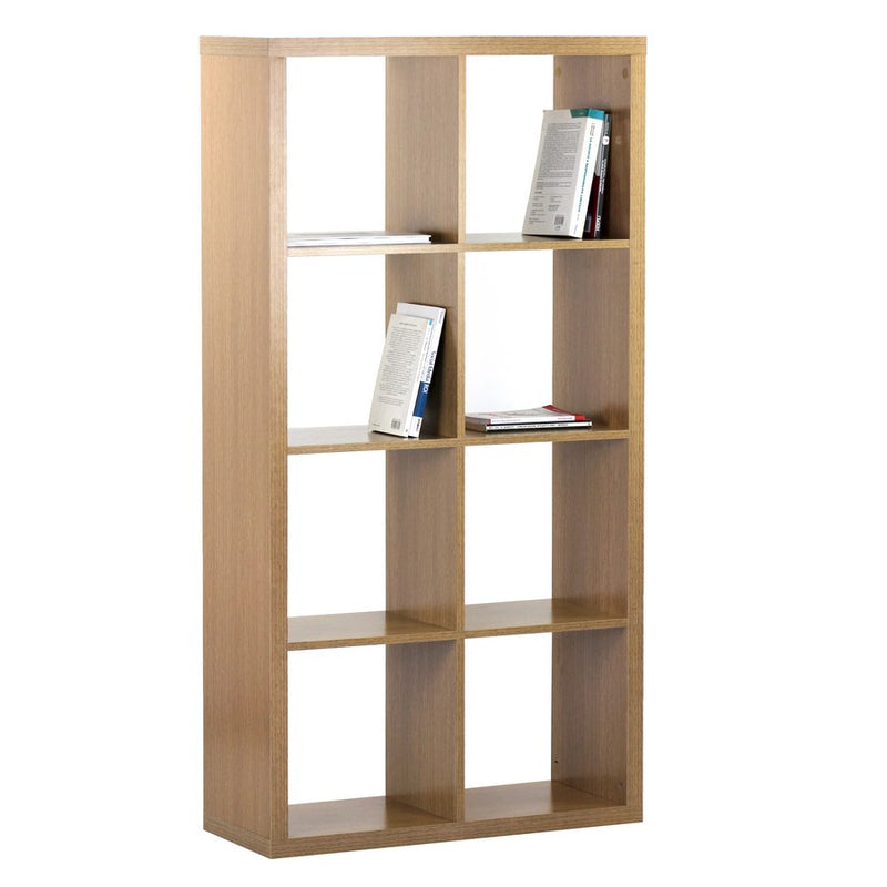 Libreria 8 Ripiani 77x147x30 cm in Legno MDF Effetto Rovere-2