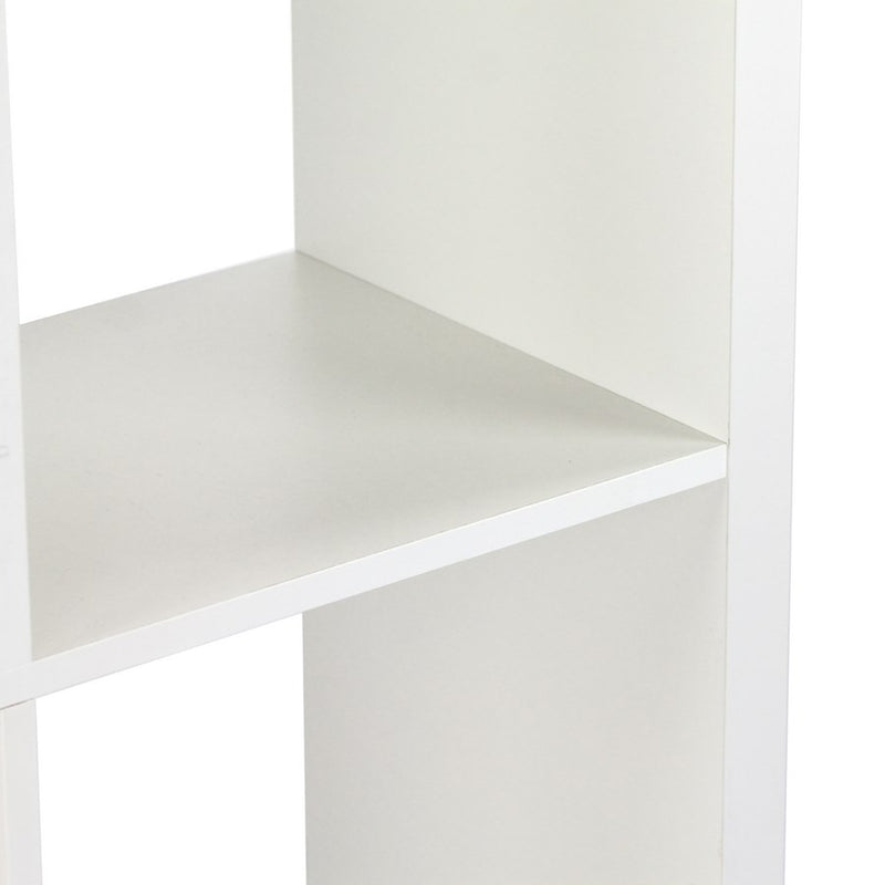 Libreria 8 Ripiani 77x147x30 cm in Legno MDF Bianco Opaco-4