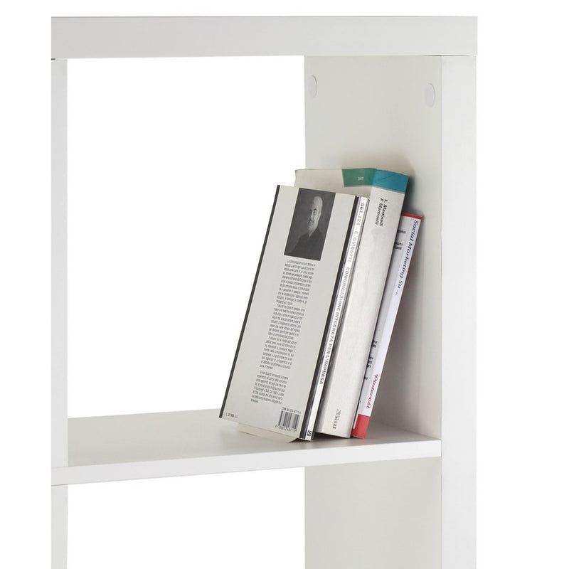 Libreria 8 Ripiani 77x147x30 cm in Legno MDF Bianco Opaco-5